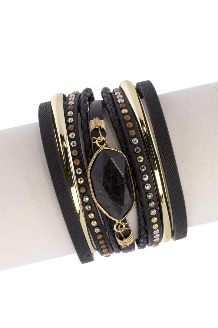 Midnight Tropic Leather Bracelet