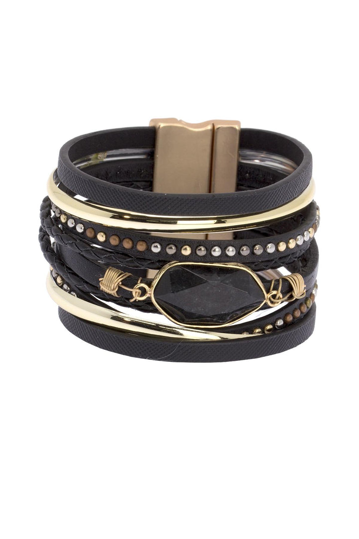 Midnight Tropic Leather Bracelet
