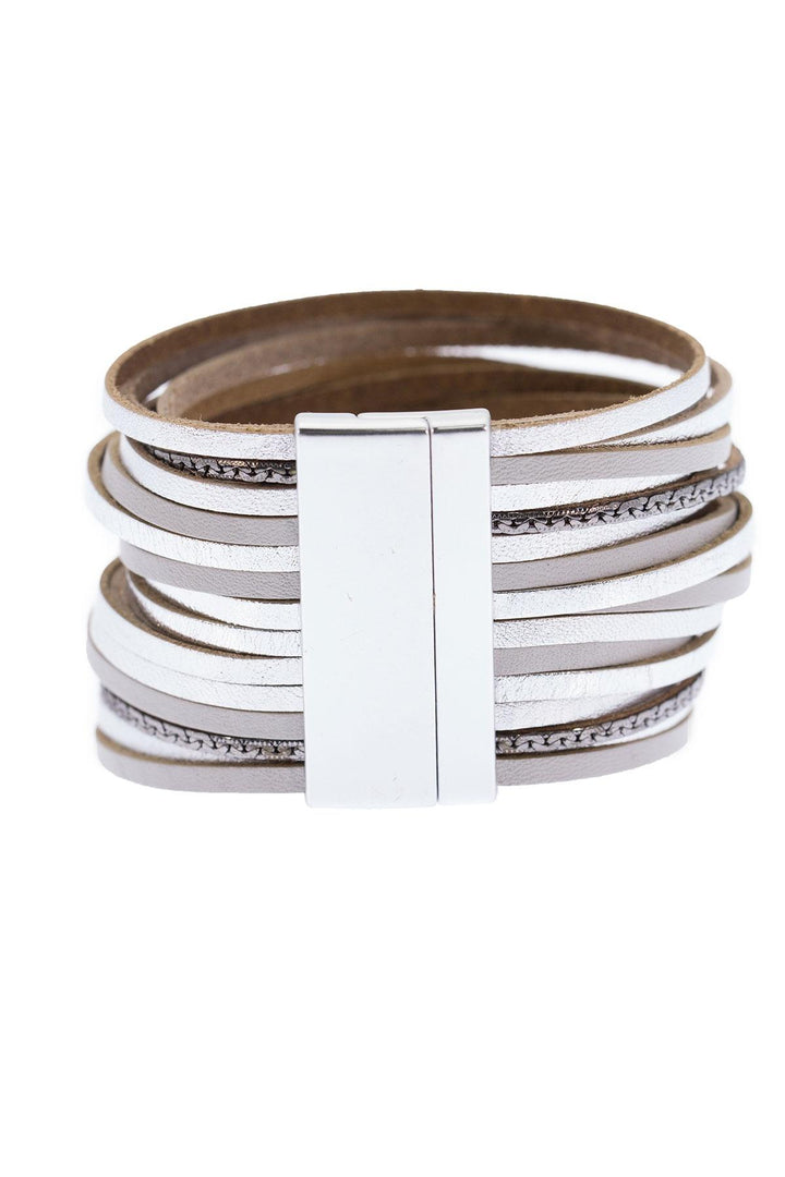 On the Line Leather Bracelet
