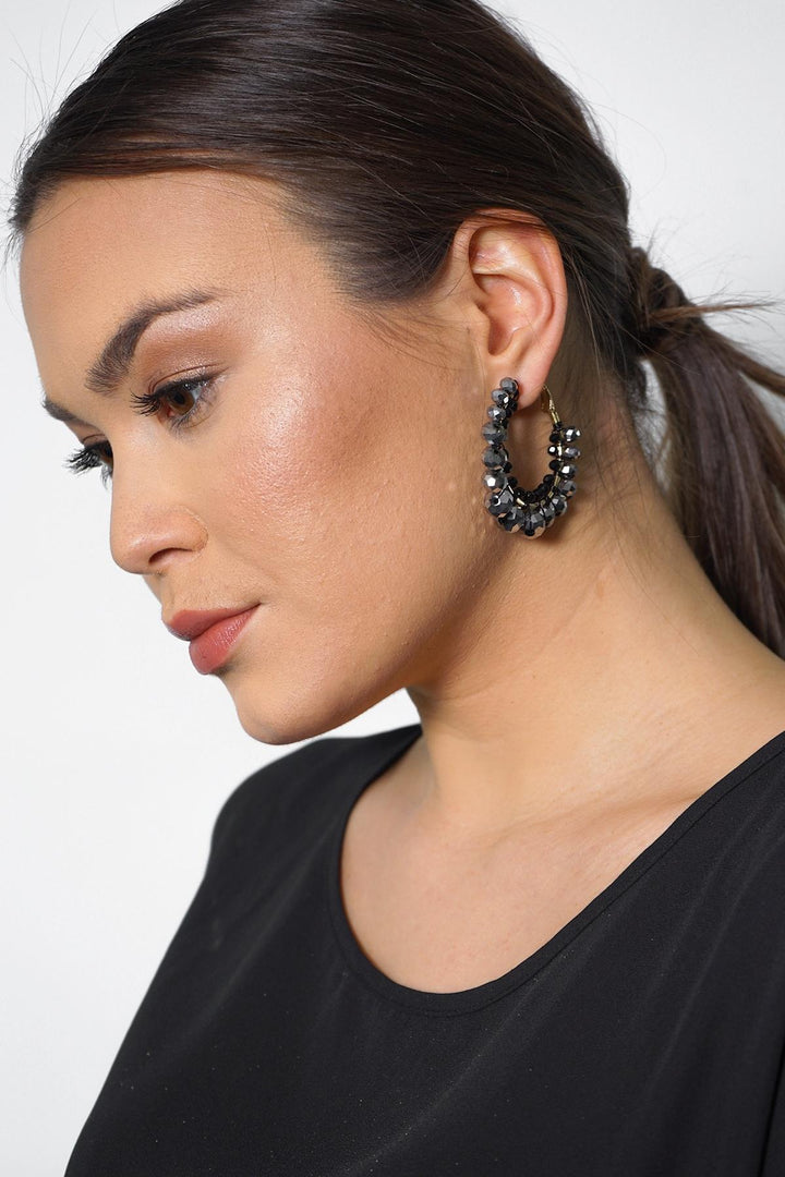 Cluster Beaded Shaam Hoop Earring