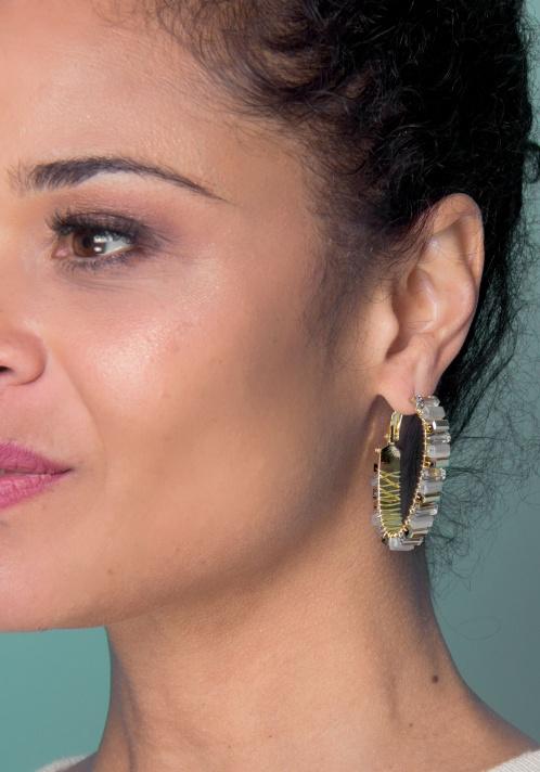 Mosaic Hoop Earring