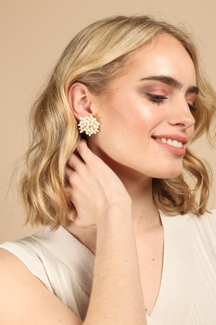 Prickle Beaded Statement Stud Earring