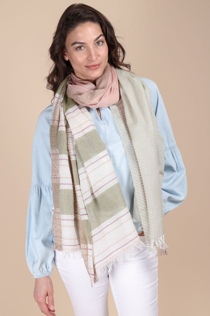 Color Block Stripe Scarf