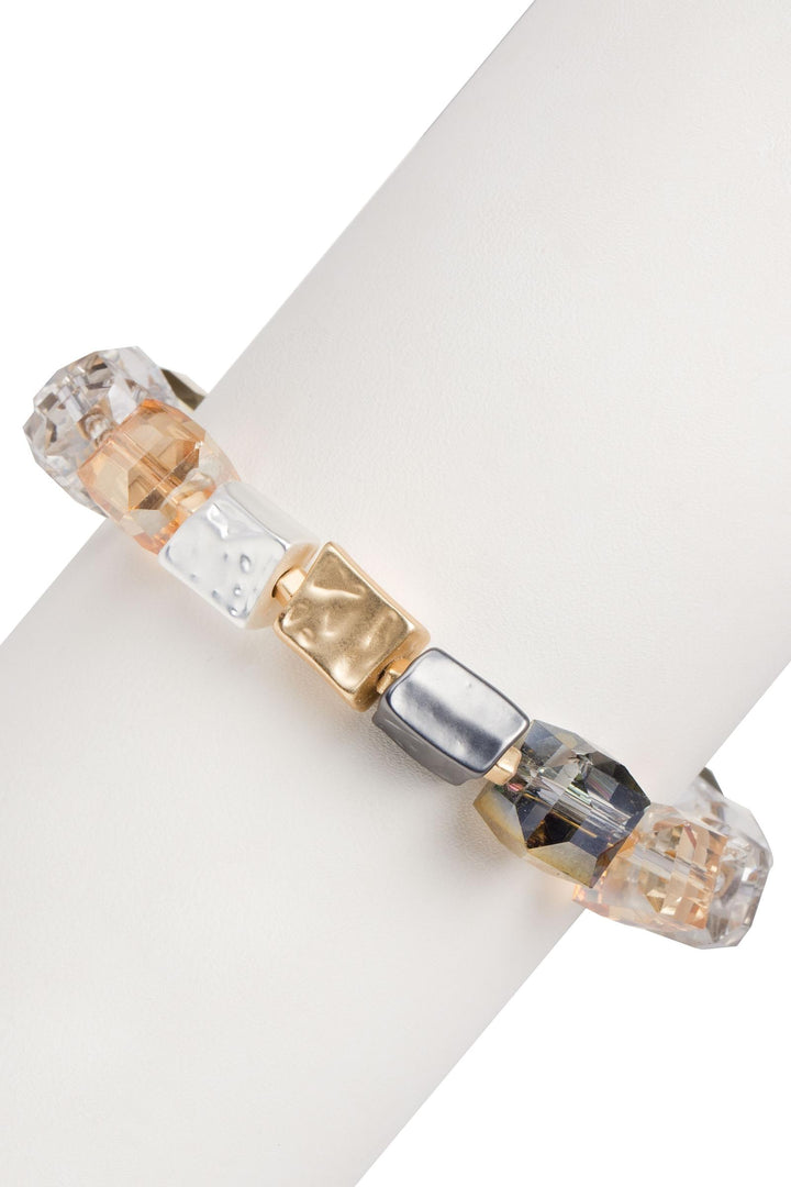 Faceted Bead and Stone Bracelet
