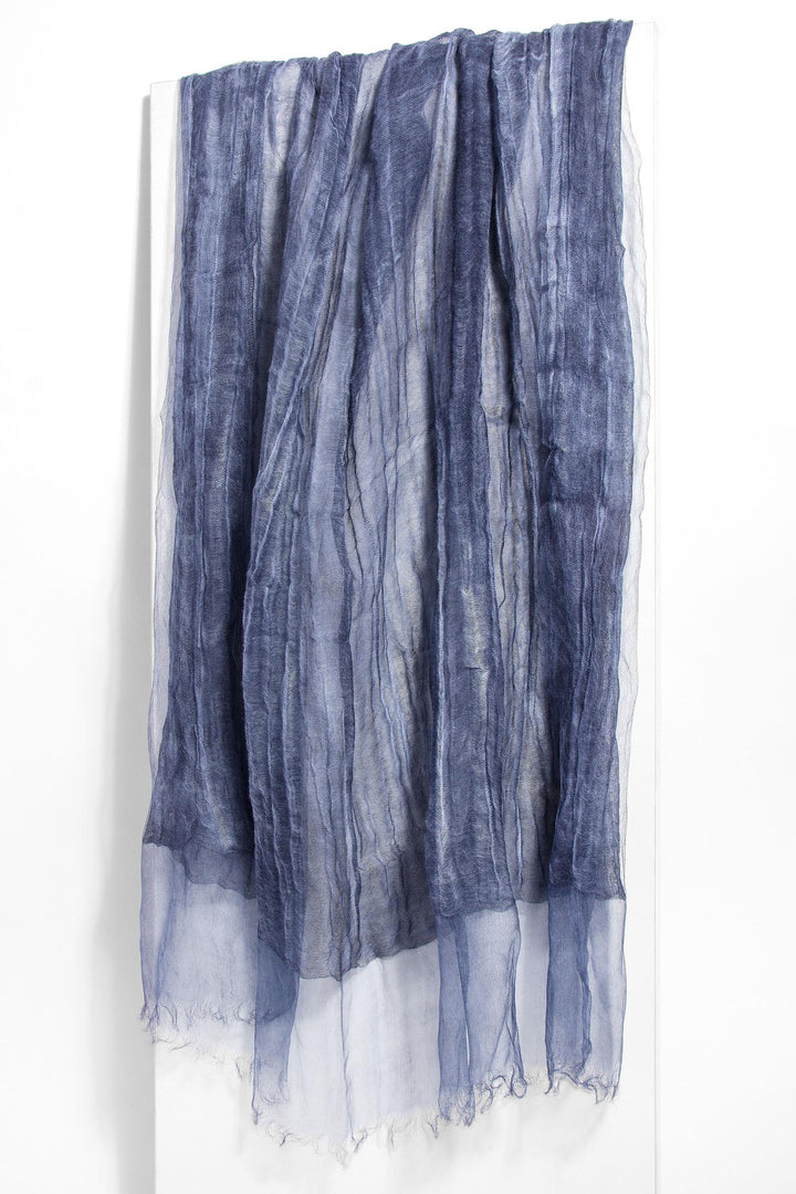 Diaphanous Textured Wrap Silk Scarf