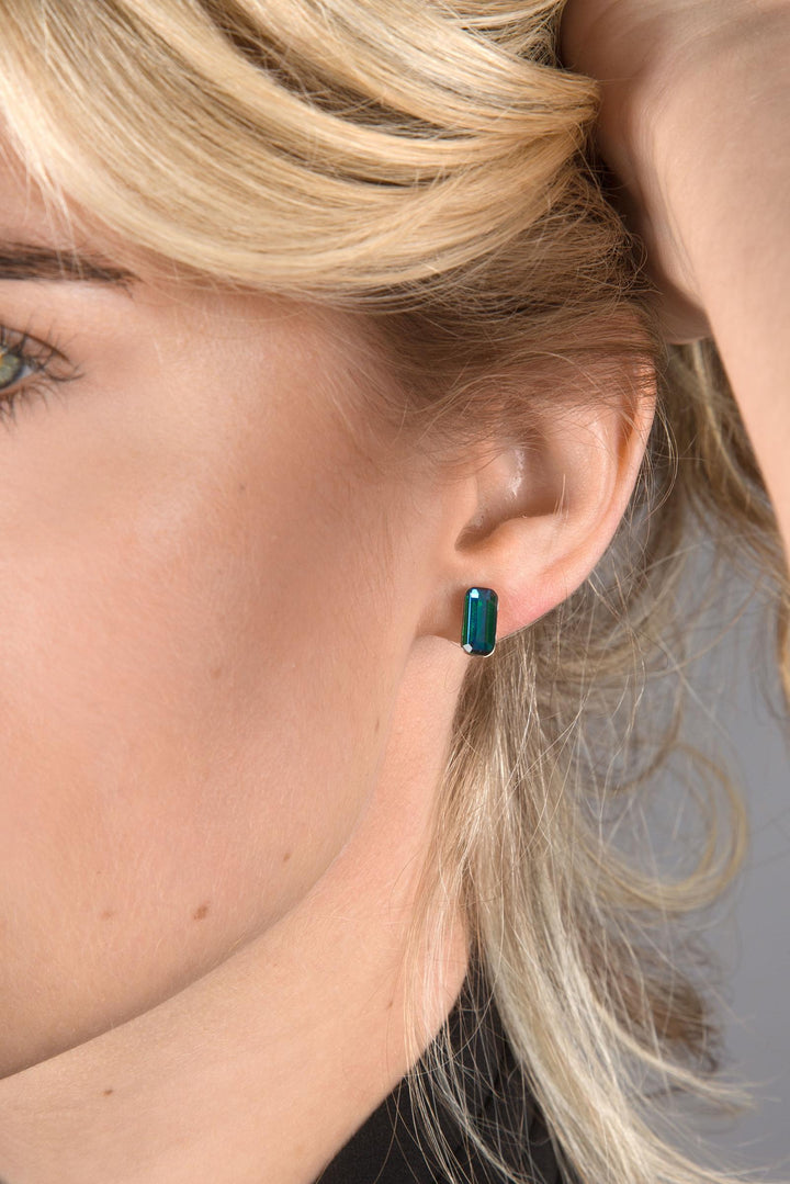 Prism Baguette Earring Darkcyan