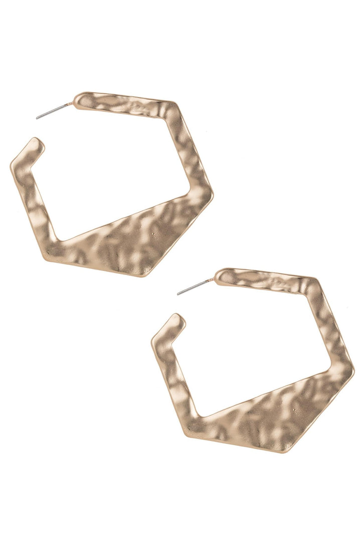 Hammered Angle Earring