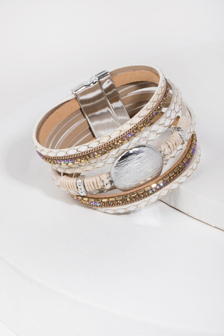 Optical Leather Bracelet