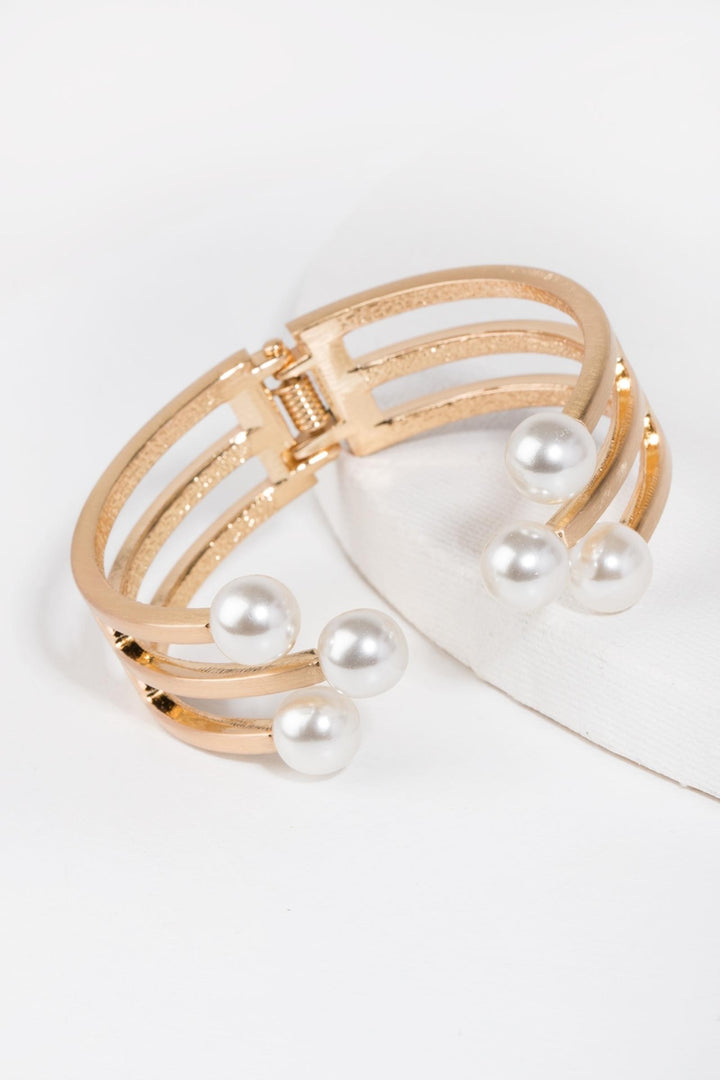 6 Pearl Cuff Bracelet