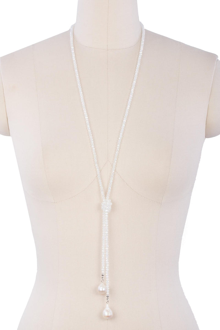 Baroque Knotted Pearl Necklace