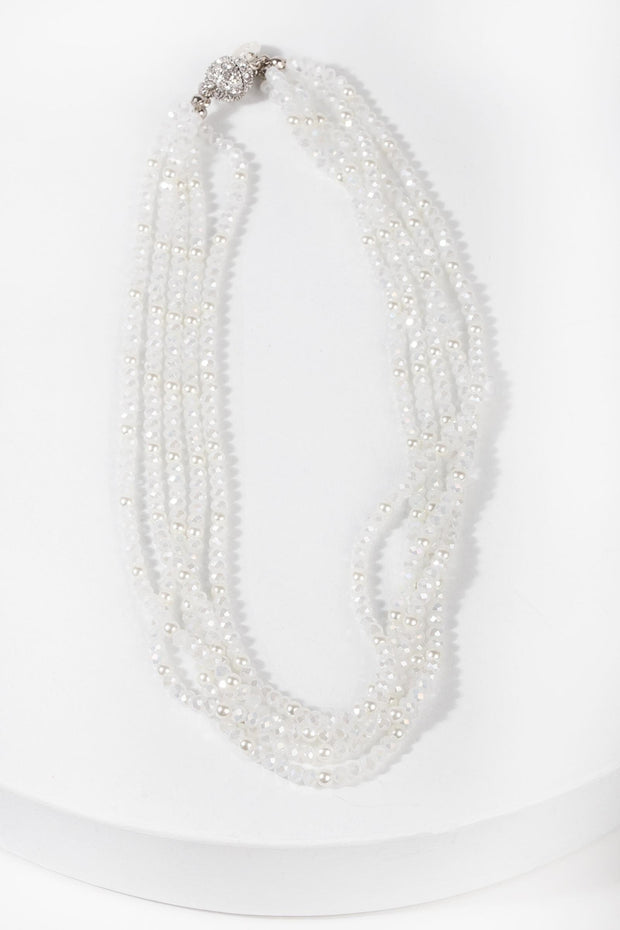 Crosby Short Crystal Pearl Necklace