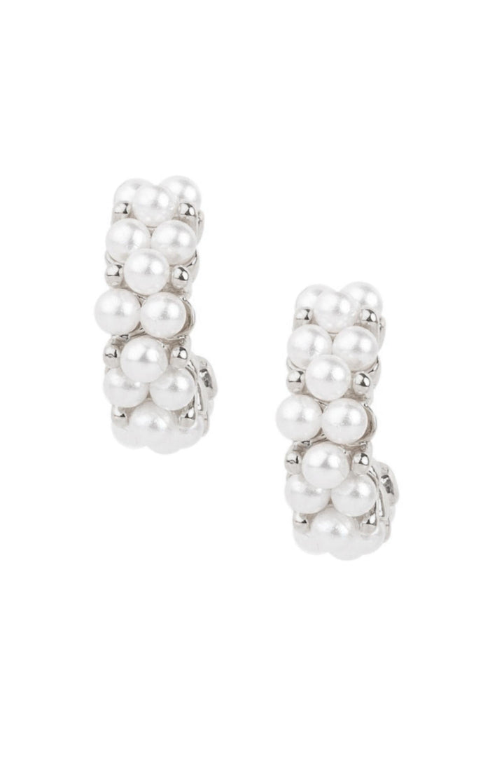 Seraphina Pearl Hoop Earrings