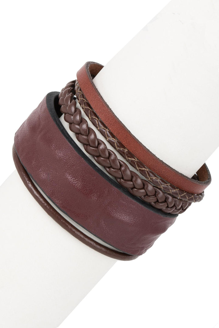 Shyama Braided Multi Strand Leather Bracelet