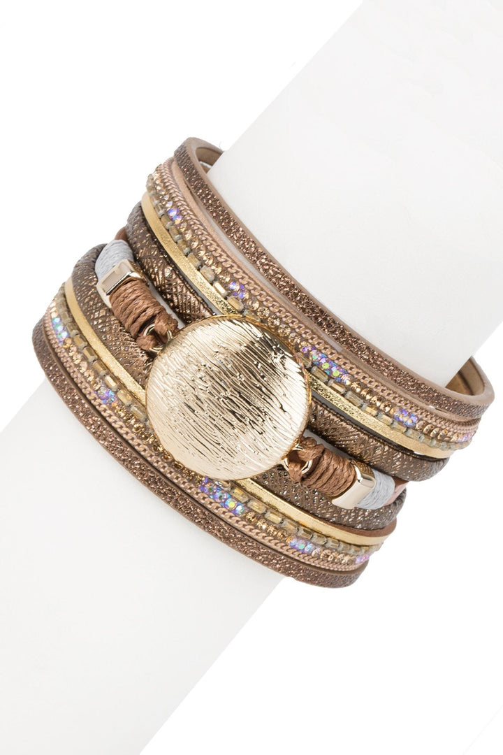 Optical Leather Bracelet