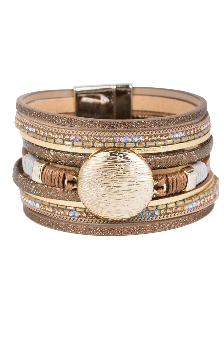 Optical Leather Bracelet
