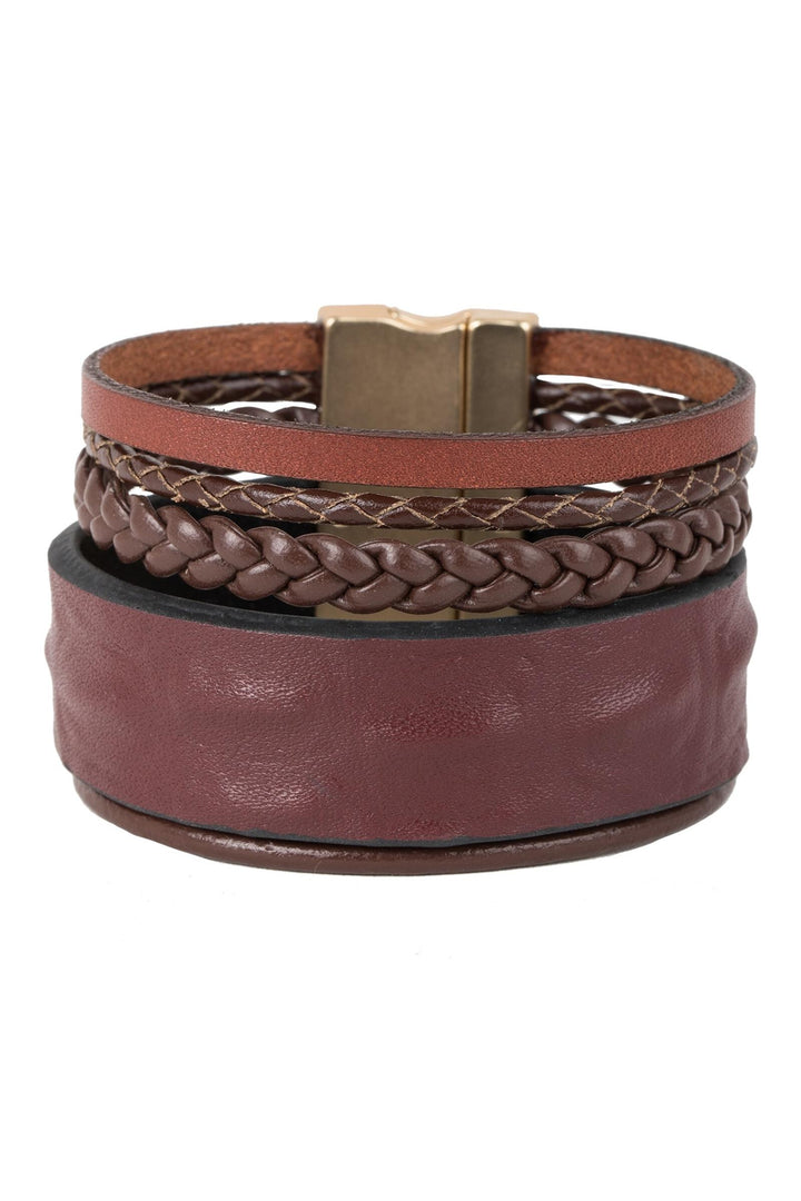 Shyama Braided Multi Strand Leather Bracelet