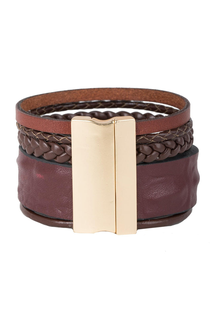 Shyama Braided Multi Strand Leather Bracelet