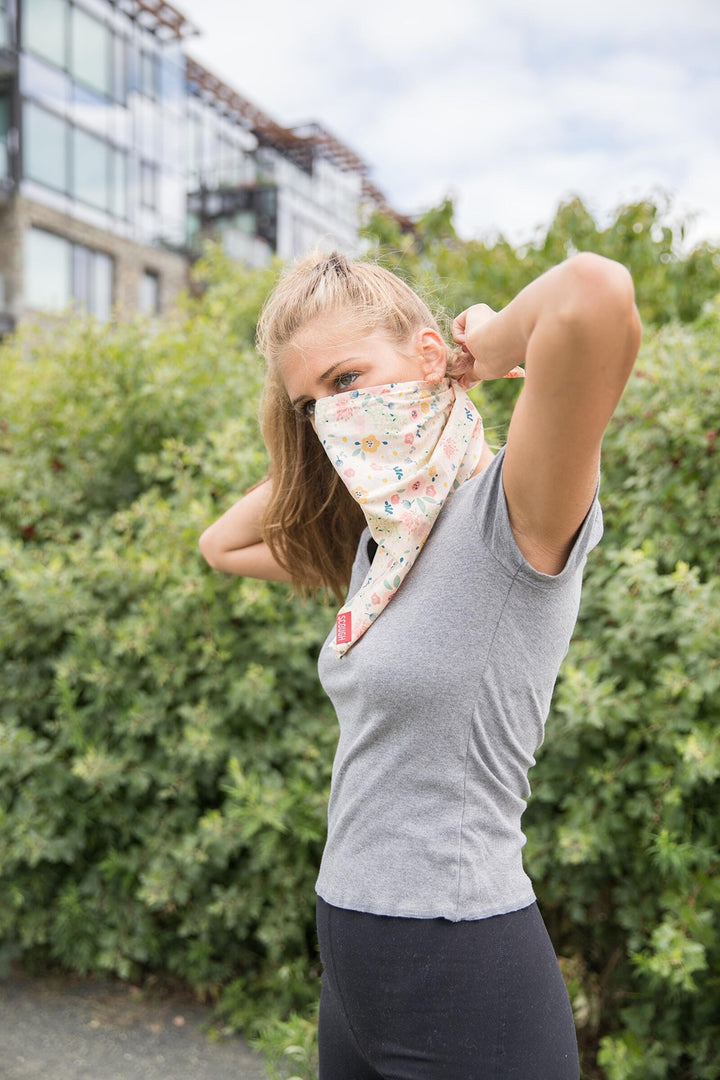 Blush Floral Scough Bandana