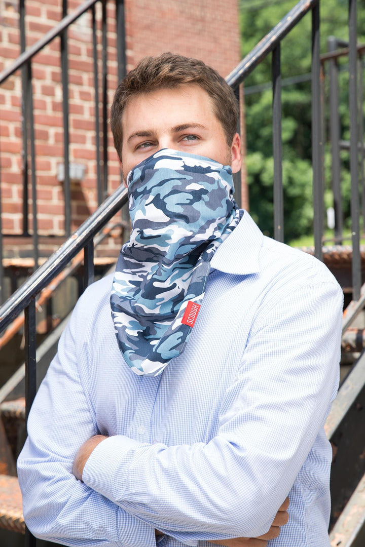 Blue Camo Scough Bandana