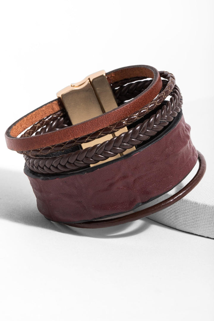 Shyama Braided Multi Strand Leather Bracelet
