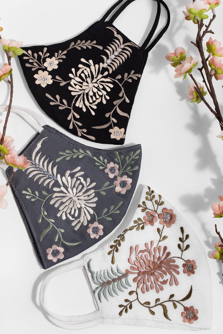 Primavera Embroidered Face Mask