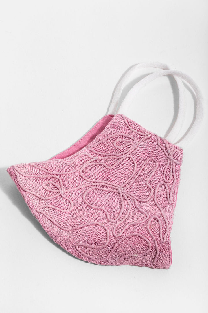 Linen Embroidered Face Mask