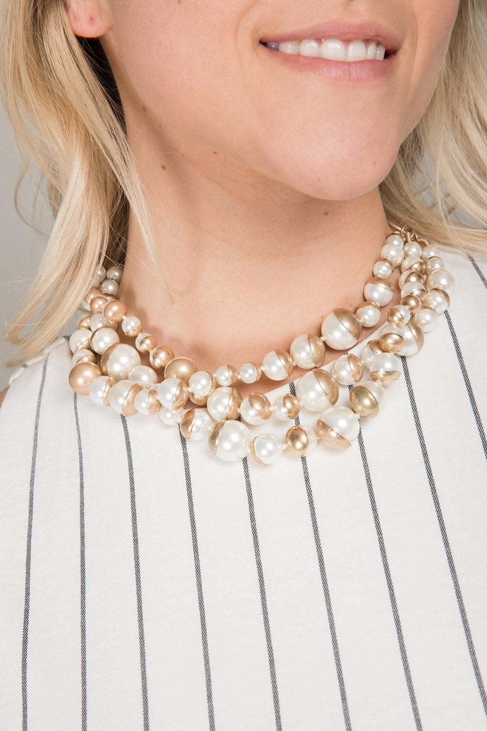 Half Moon Pearl Necklace - Ivory