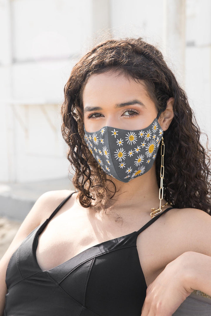 Montauk Daisy Embroidered Mask