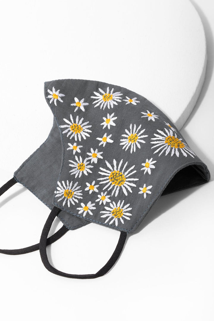 Montauk Daisy Embroidered Mask
