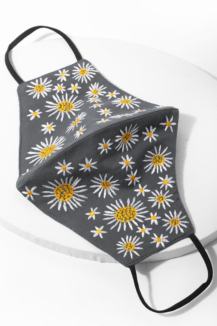 Montauk Daisy Embroidered Mask