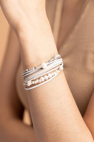 Grace Beaded Leather Bracelet