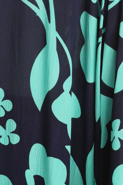 Shadow Floral Print Maxi Kaftan