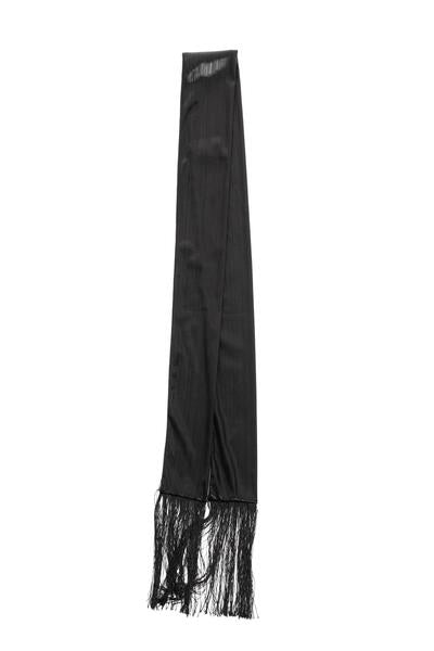 Hand Stitched Fringed Skinny Scarf