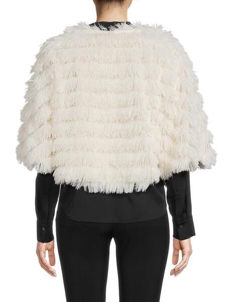 Faux Fur Tasseled Capelet