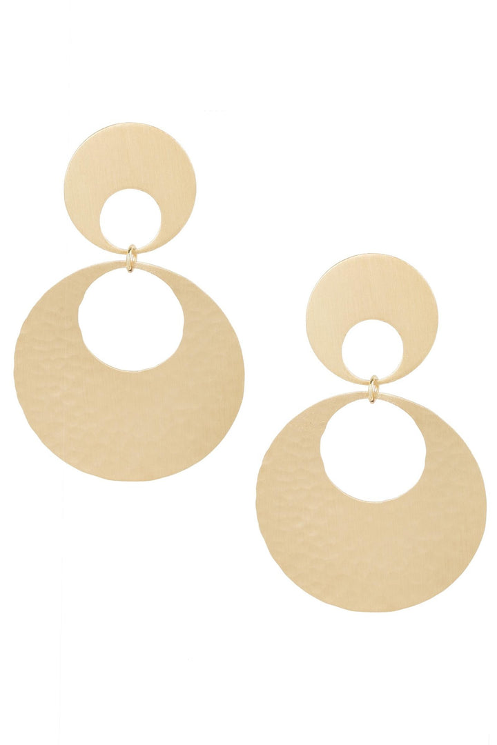 Doris Hammered Circle Earring