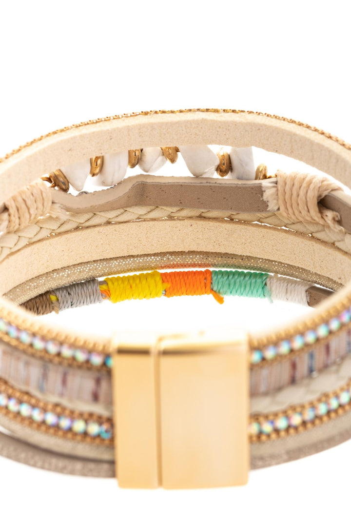 Angled Stone Adorned Bracelet