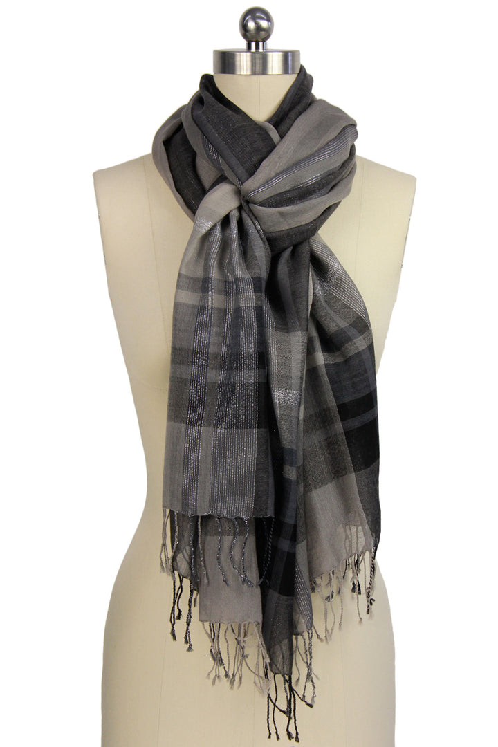 Metallic Multi Stripe Scarf