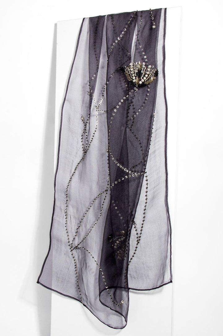 Organza Embellished Scarf