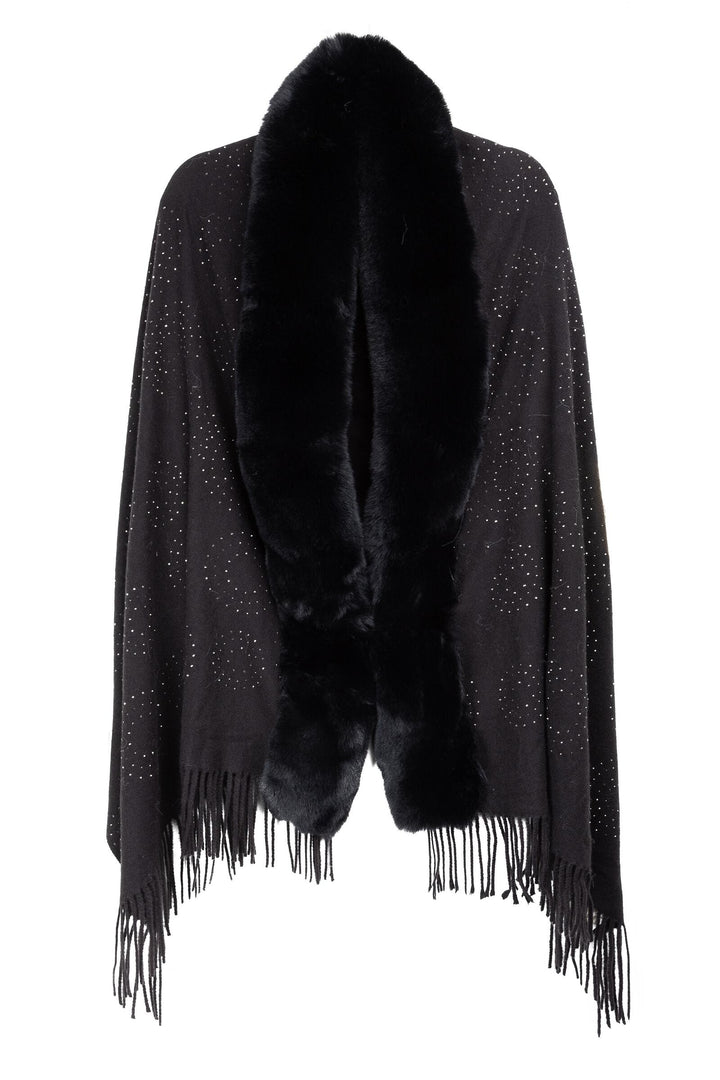 Faux Fur Crystal Ripples Scarf
