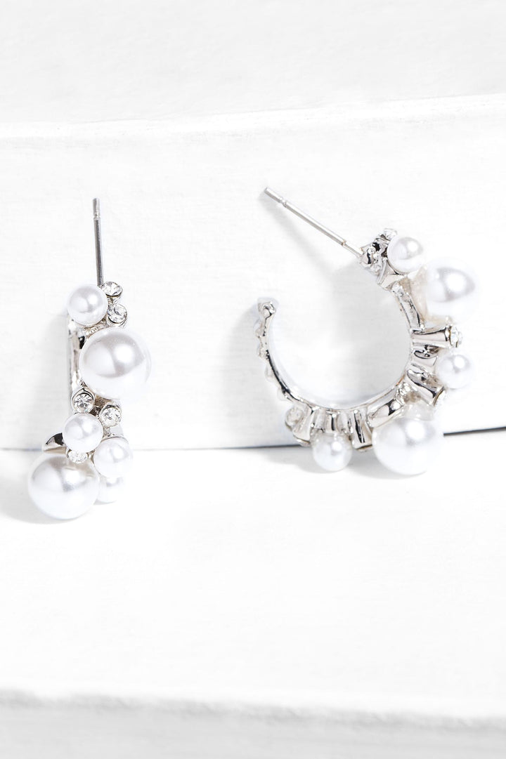 Scatter Pearl Hoop Earring