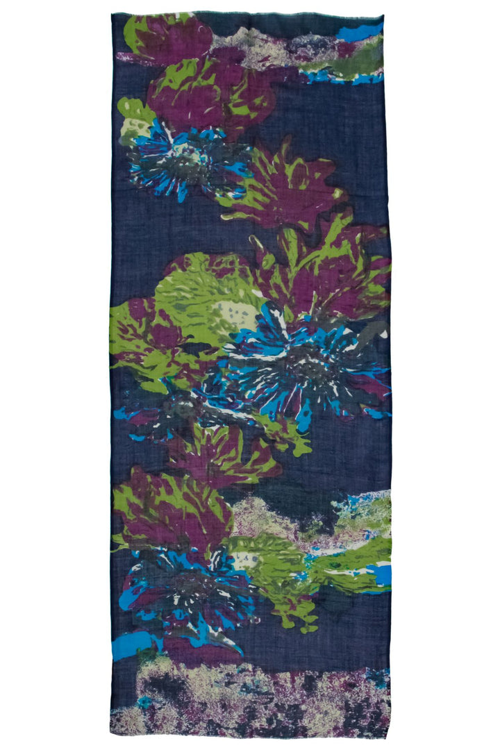 Annistyn Wool Floral Colorful And Lightweight  Scarf