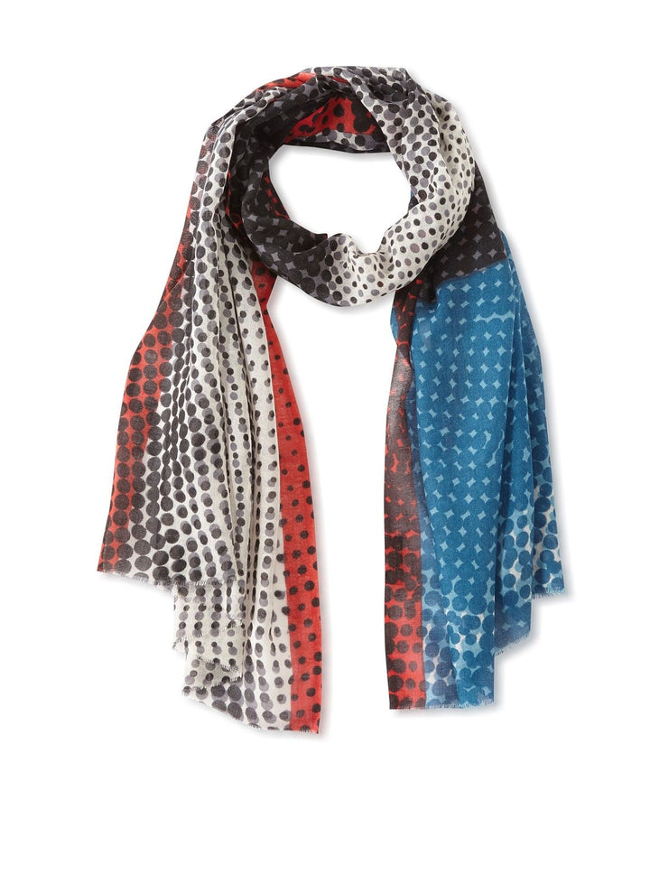 Itsy Bitsy Polka Dot Printed Silk Wool Scarf