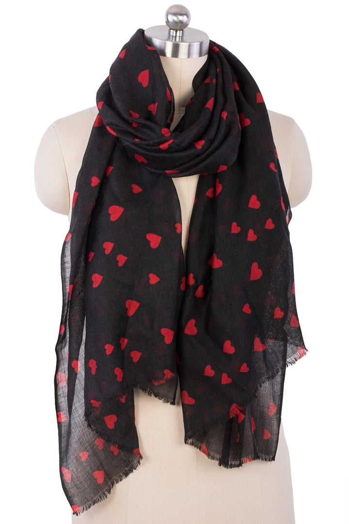 Hearts Wool Scarf