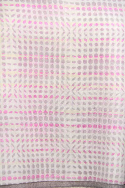 Pink Grey Romantic Polka Dot Scarf