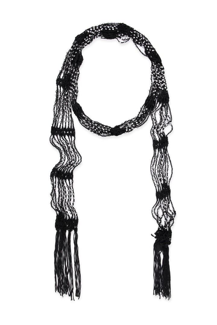 Hand Crocheted Beaded Scarf