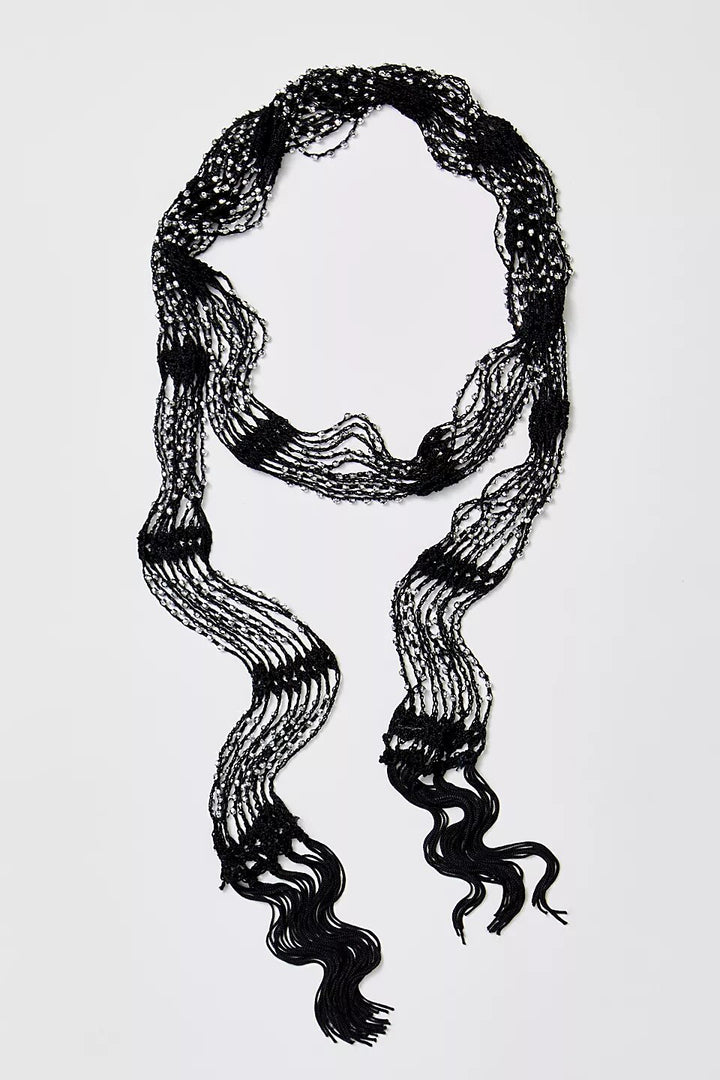 Hand Crocheted Beaded Scarf