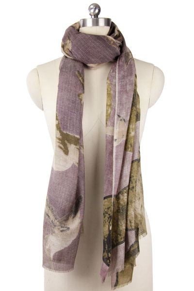 Humming Bird Scarf with Eyelash Fringe