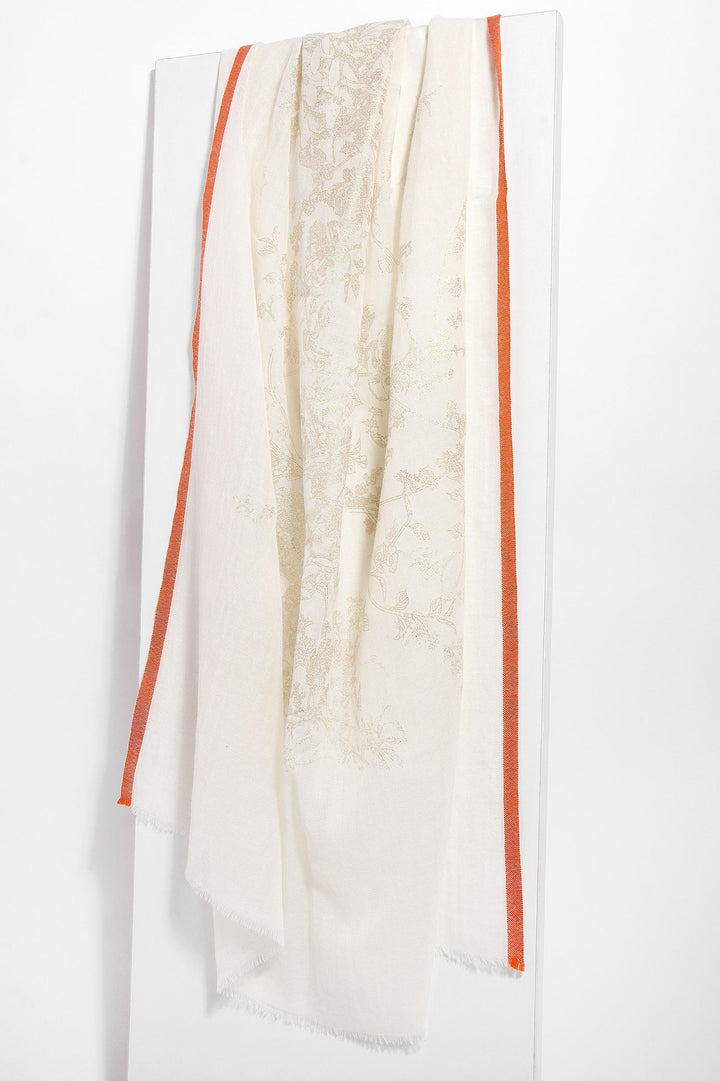 Metallic Floral Vine Scarf