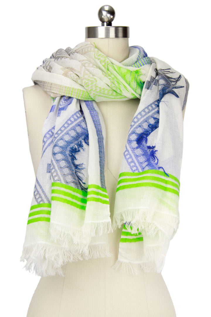 Abstract Tie Dye Diamond Scarf