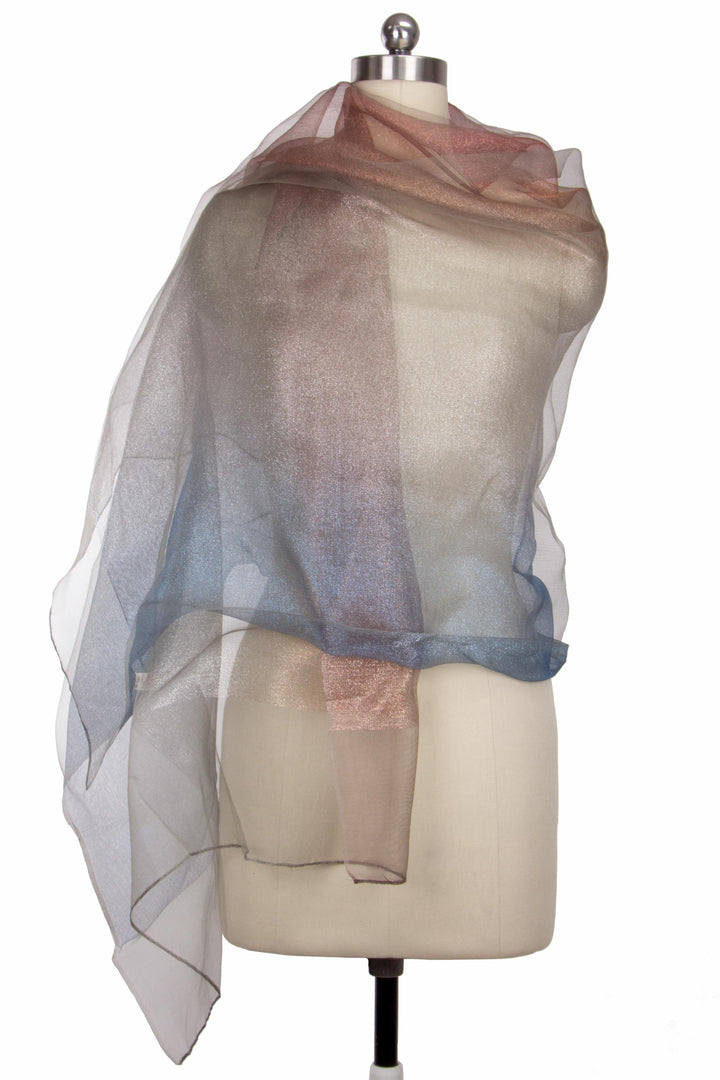 Ombre Glitz Wrap Sparkly Silk Scarf